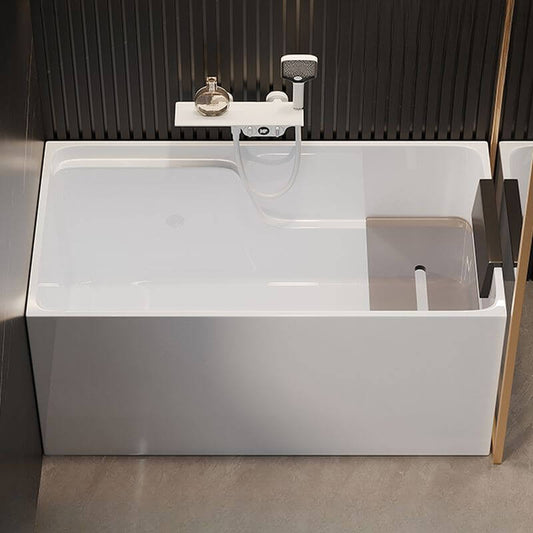 Modern back to wall bathtub