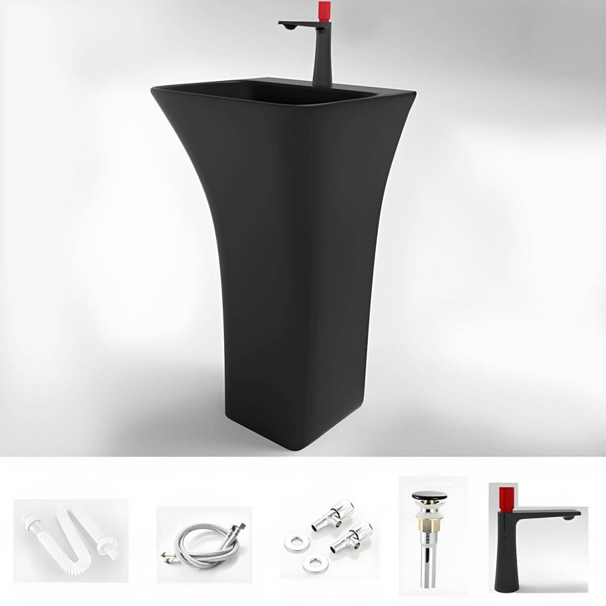 Elegant white pedestal sink design