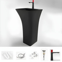 Elegant white pedestal sink design