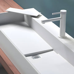 Stylish wall mounted sink with faucet