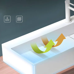 Rectangular sink showcasing modern bathroom aesthetics