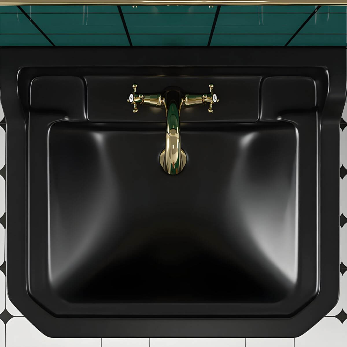 Luxury bathroom sink with faucet