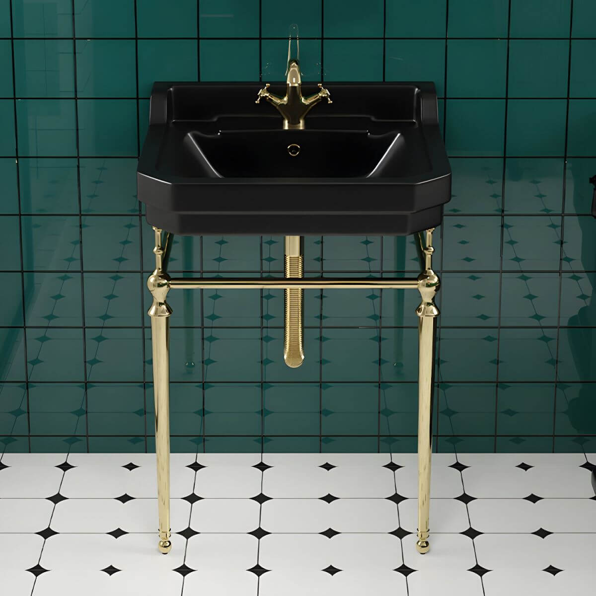 Elegant rectangular bathroom sink