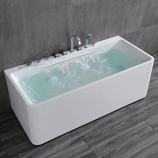 Modern acrylic bathtub in white