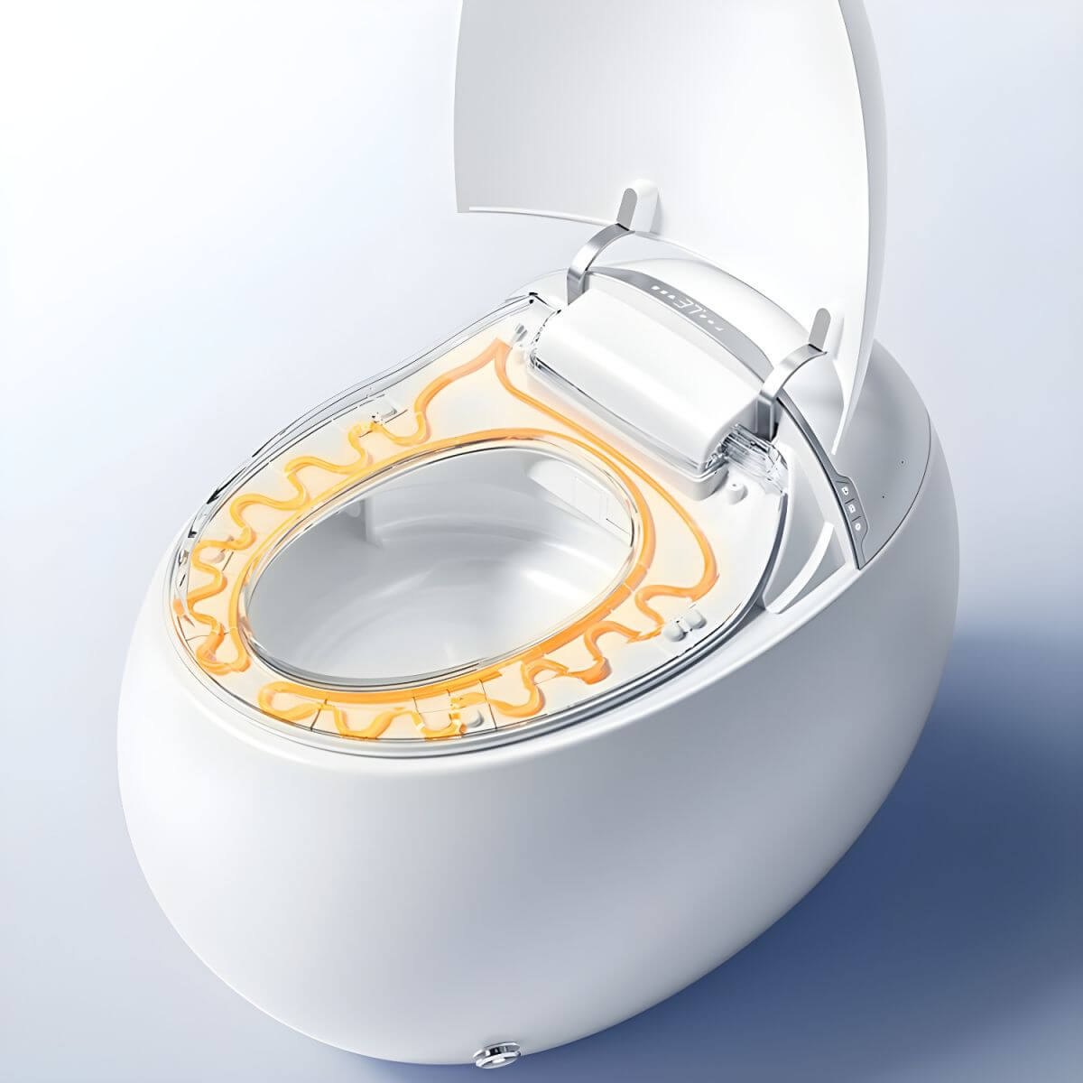 Modern floor-mount bidet installation