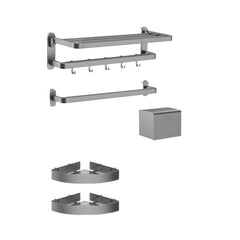 4-piece metal bathroom accessory set