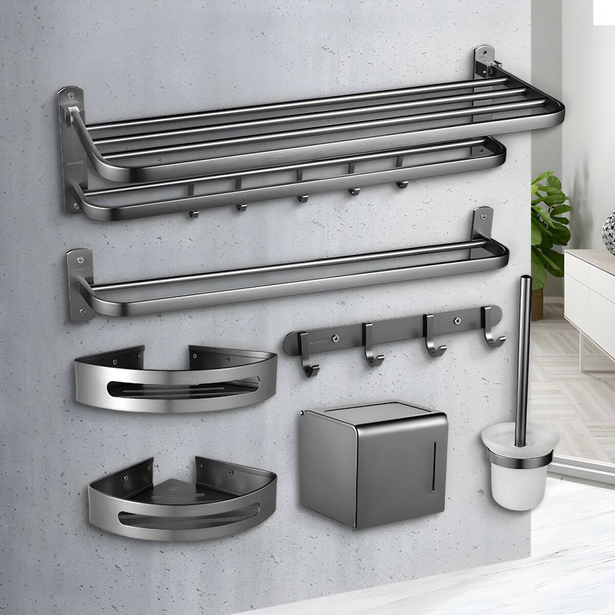 Rust Resistant Metal Bathroom Hardware Set