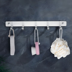 Elegant Metal Towel Rack in Black Finish