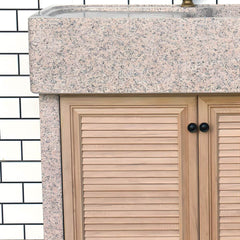 Contemporary Rectangular Sink with Console Installation