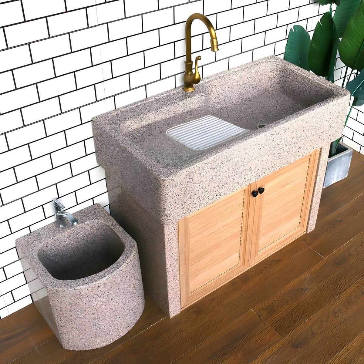 Console sink with integrated storage