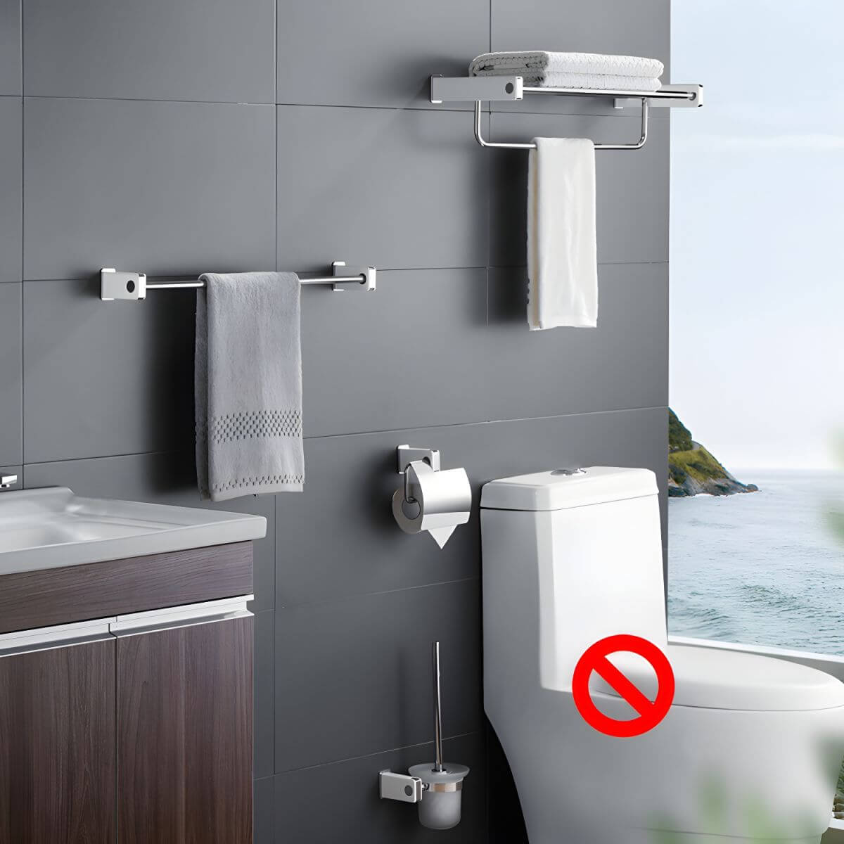 Sleek design elements of contemporary bathroom accessories