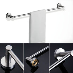 Stylish metal bath accessories