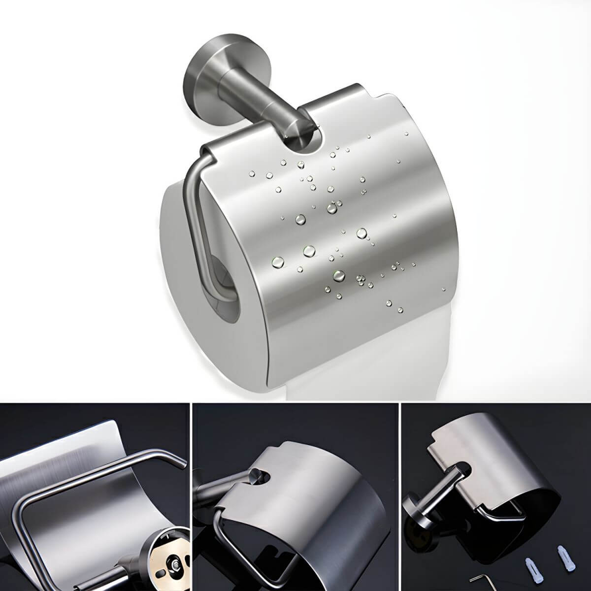 Silver Metal Bathroom Hardware Set