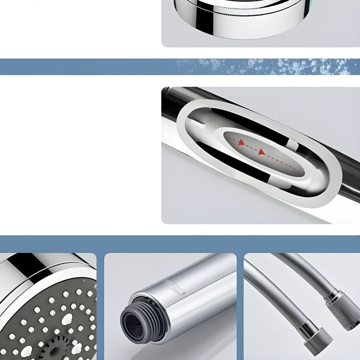 Wall mounted modern shower head