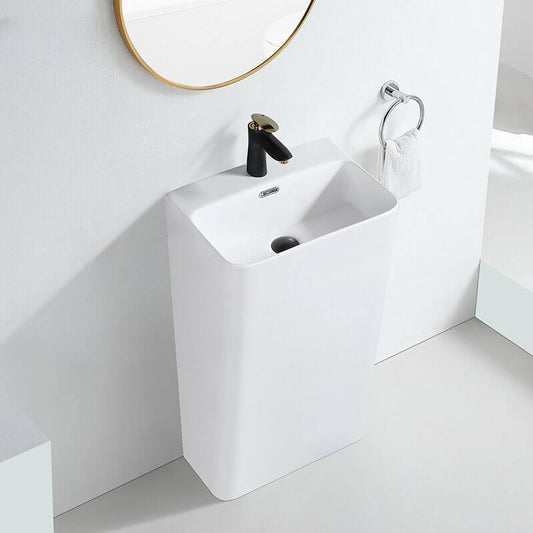 Modern square bathroom sink