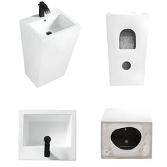 Versatile design ceramic sink setup