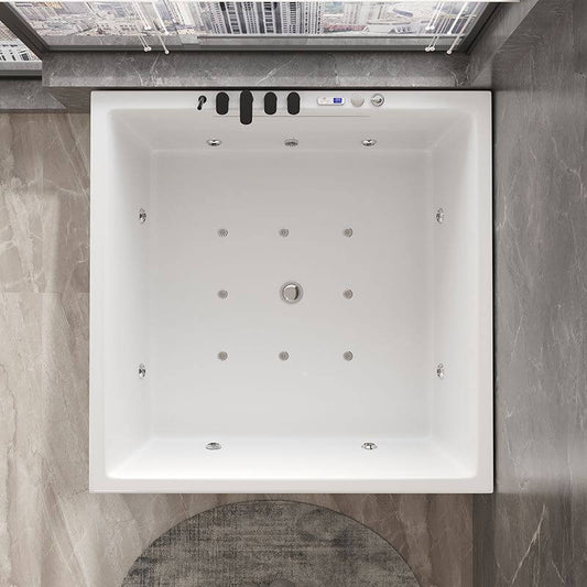 Square Polymer Tile Bathtub Exterior