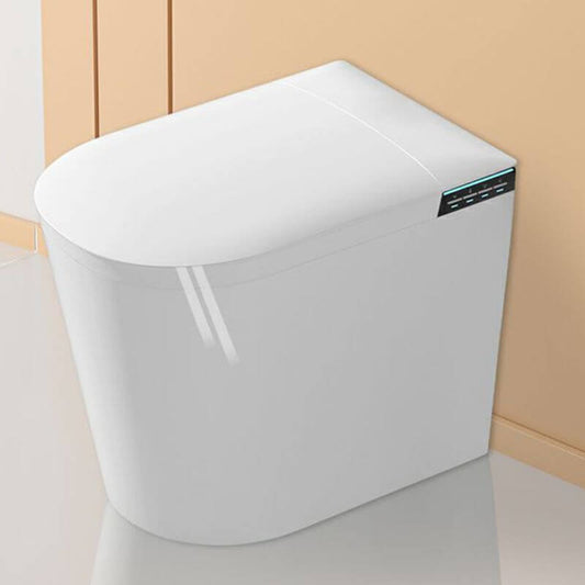 Elegant white finish of the floor mount bidet