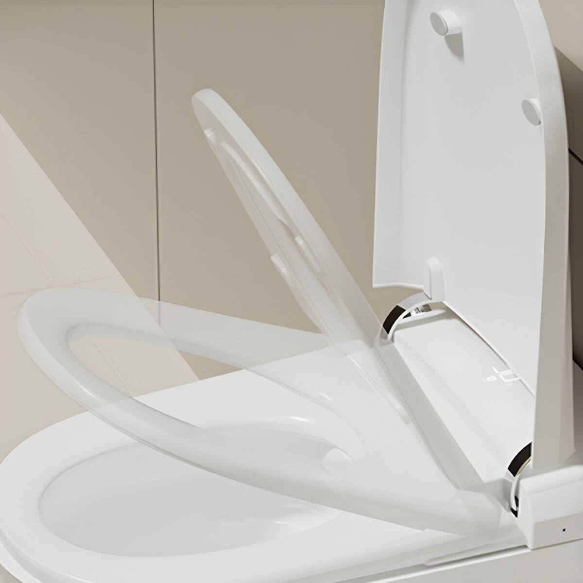 White round bidet with heated comfort