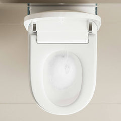 Grey wall mount bidet in contemporary bathroom