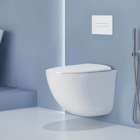 Stain-Resistant Wall Mount Bidet in white