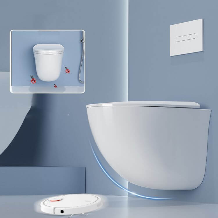 Hygienic wall mounted bathroom fixtures