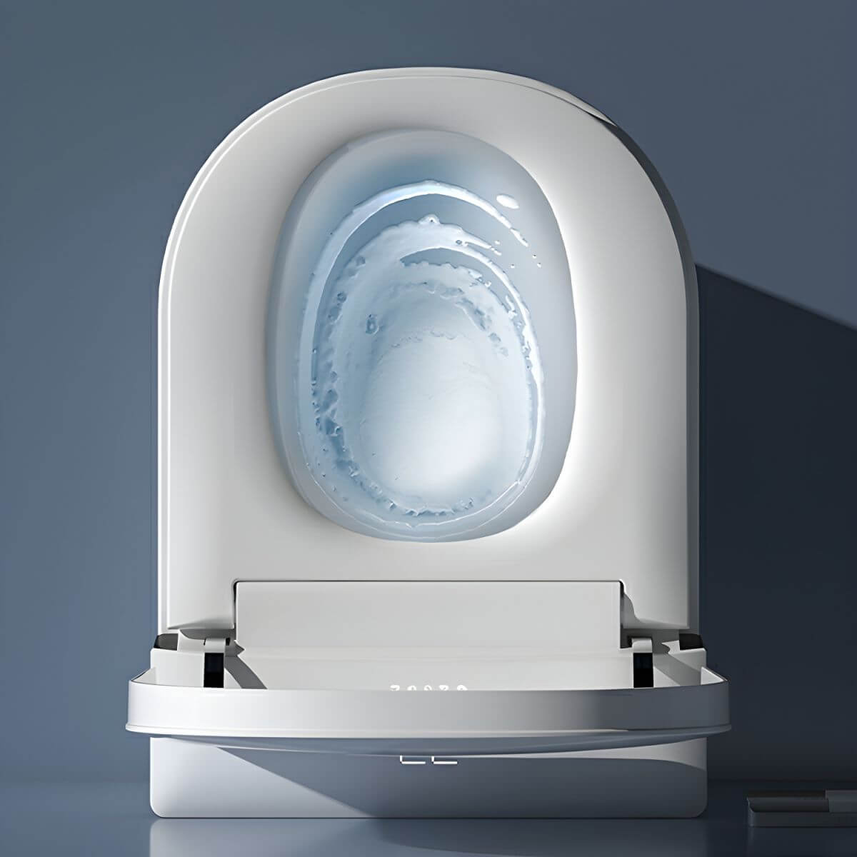 Side view showing bidet dimension and shape