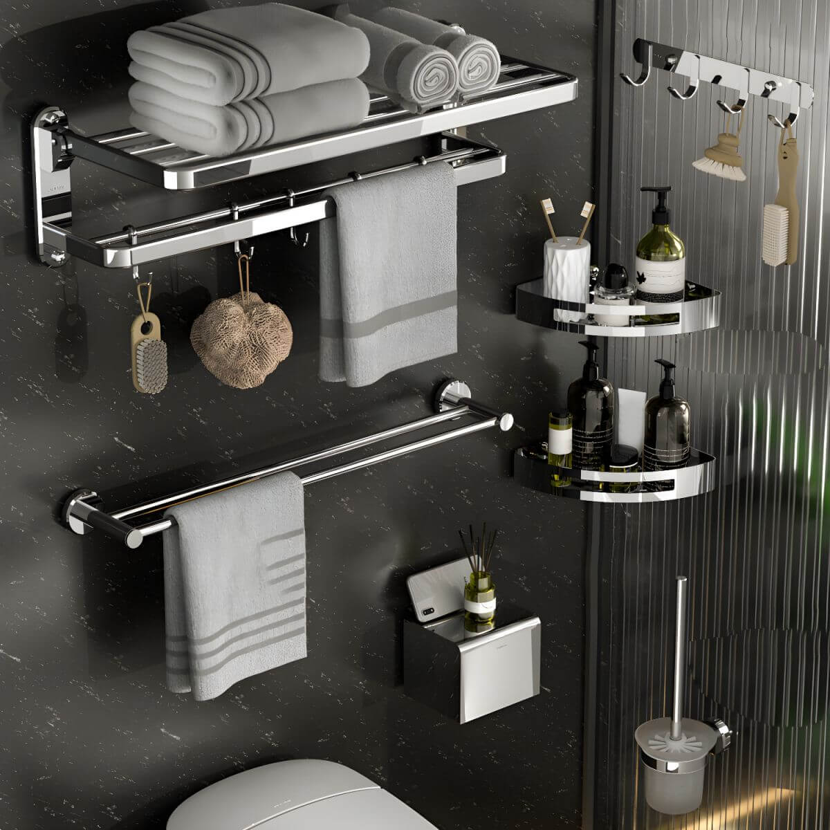 Durable Bathroom Accessory Set