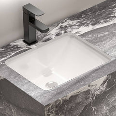 Elegant gray marble finish pedestal sink