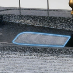 Stone sink with integrated faucet