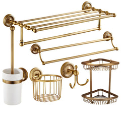 Stylish gold bathroom accessories enhancing decor