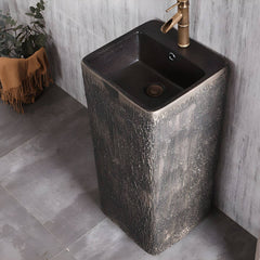 Functional square sink design with easy installation