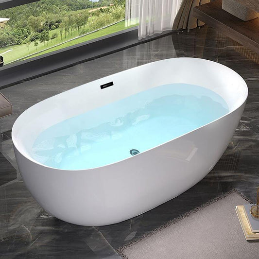 Oval-shaped bath tub