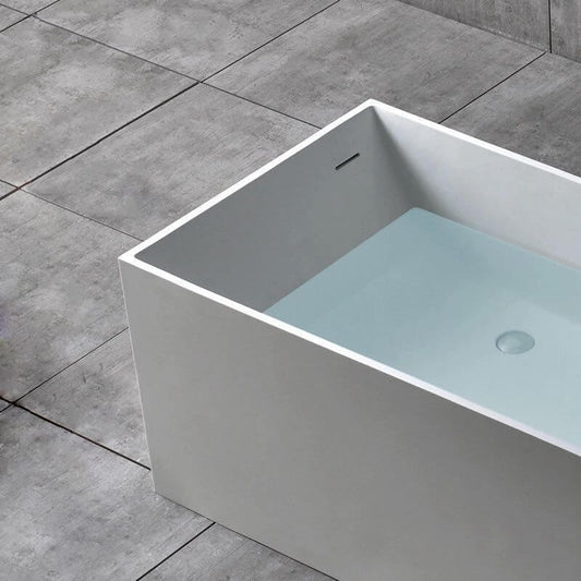 Sleek Rectangular Freestanding Bathtub