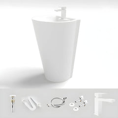 Close-up of tear-resistant ceramic sink