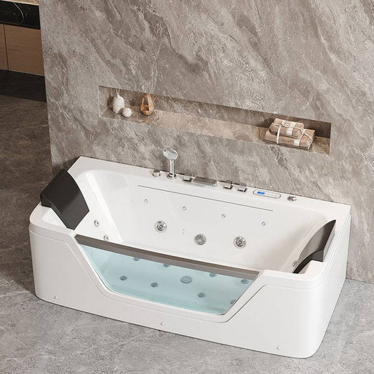 Modern acrylic bathtub in white