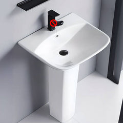 Pedestal bathroom sink enhancing modern interior design