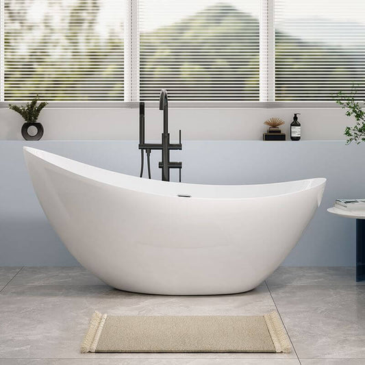Weiße moderne freistehende Badewanne Design