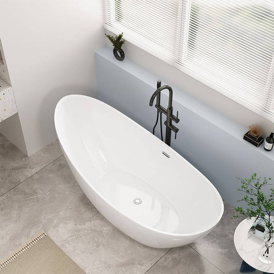 Einzelne Pantoffel-Badewanne mit Überlauföffnung