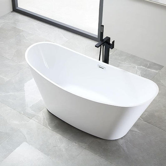 Weiße moderne freistehende Badewanne mit Rollranddesign