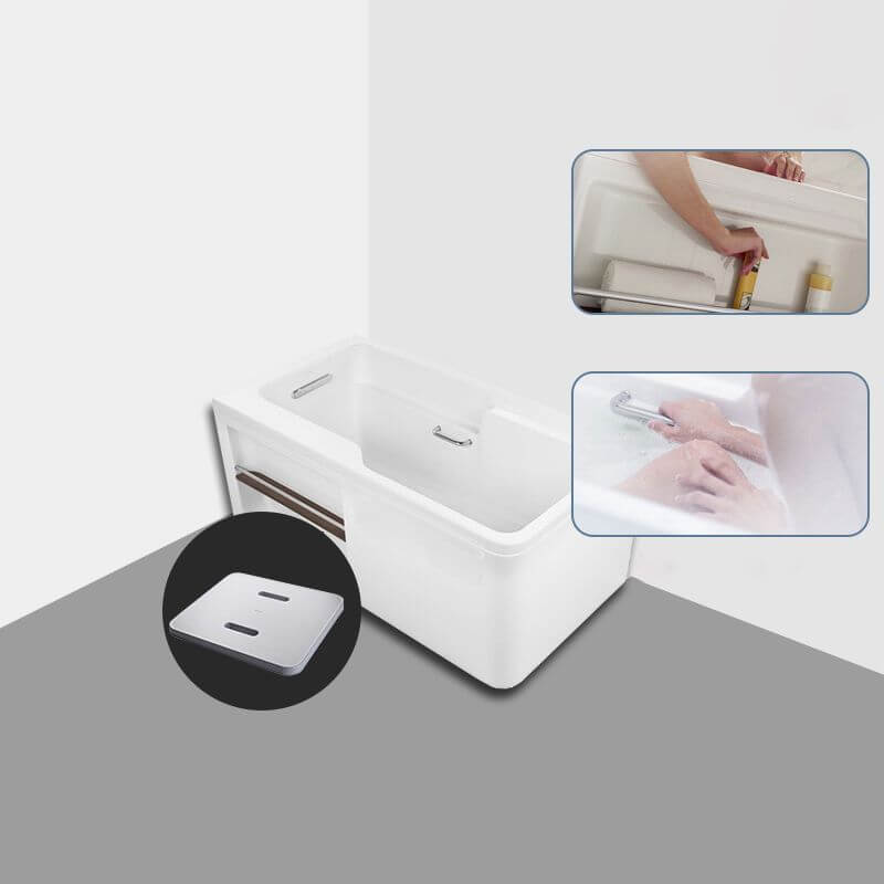 Bañera blanca elegante para espacios pequeños