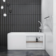 Bañera rectangular contra la pared