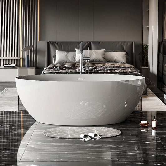 Modern roll top soaking tub