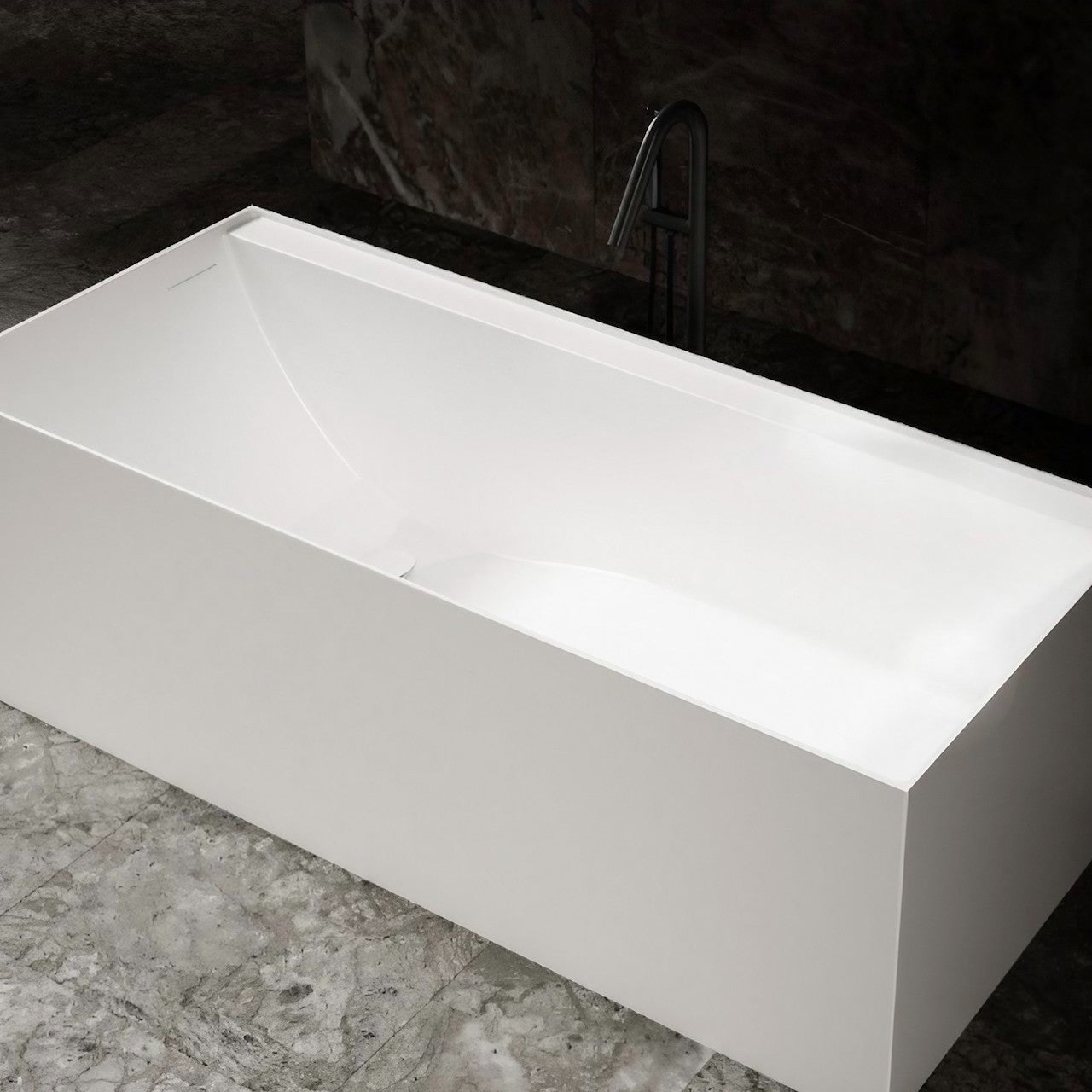 Spacious 67-Inch Rectangular Bathtub in White for a Serene Soak