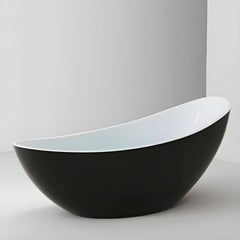 Modern Freestanding Single Slipper Oval Acrylic Soaking Bathtub Bathtubs