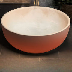 Ink Orbicular Freestanding Bathtub with Roll Top Casual Soaking Design, 47"L x 47"W x 22"H Bathtubs