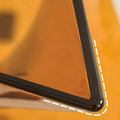 Abstract X-Base Acrylic Triangle Side Table – Modern Short Accent Table Series