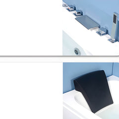Modern Corner Free Form White Acrylic Soaking Bathtub with Seat Included - Tub with Deck Faucets Unavailable 55"L x 30"W x 23"H Bathtubs
