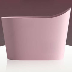 Casual Oval Freestanding Bathtub with Single Slipper Design for Soaking and Seat Included Bathtubs