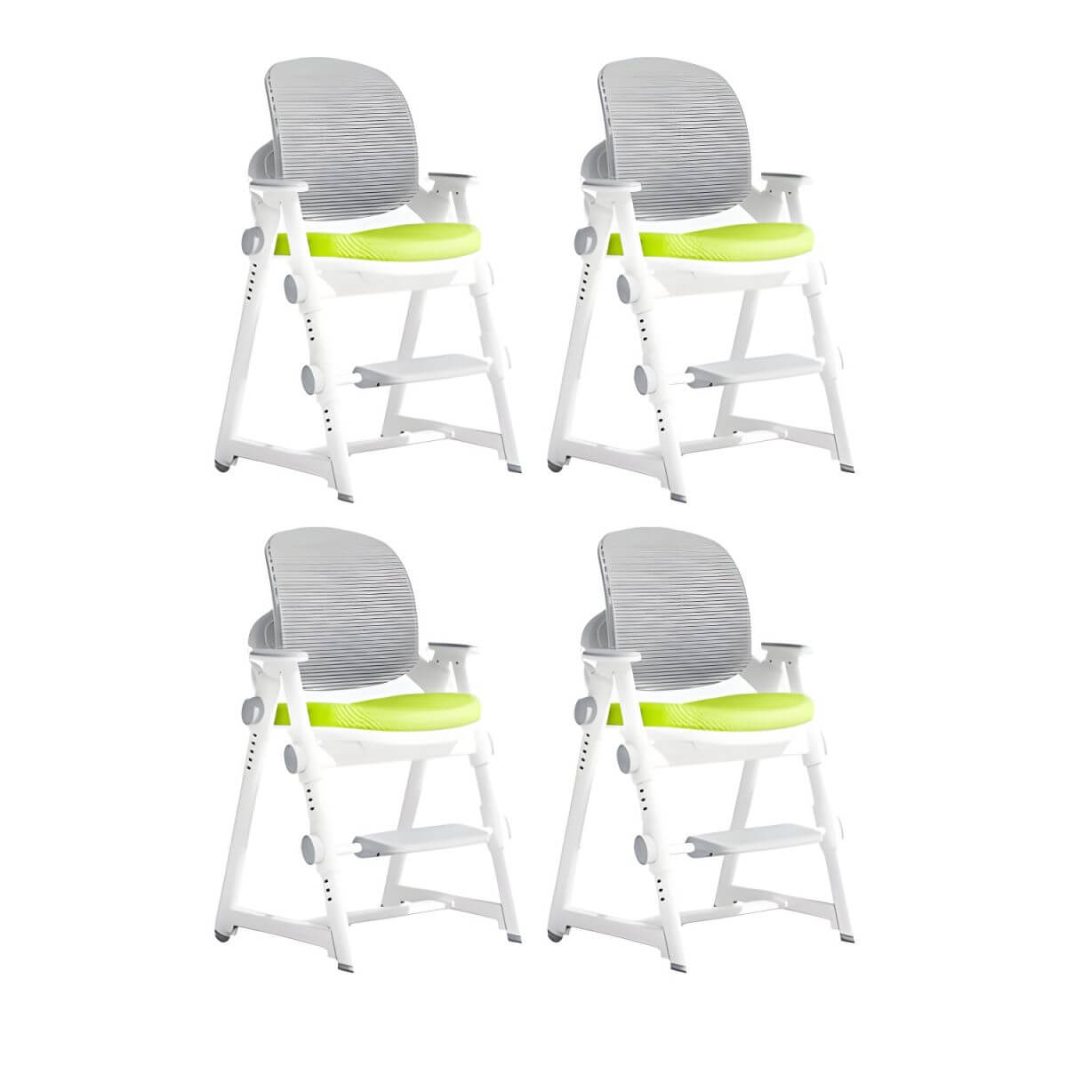 Adjustable Height Kids Desk Chair with Arms and Upholstered Seat